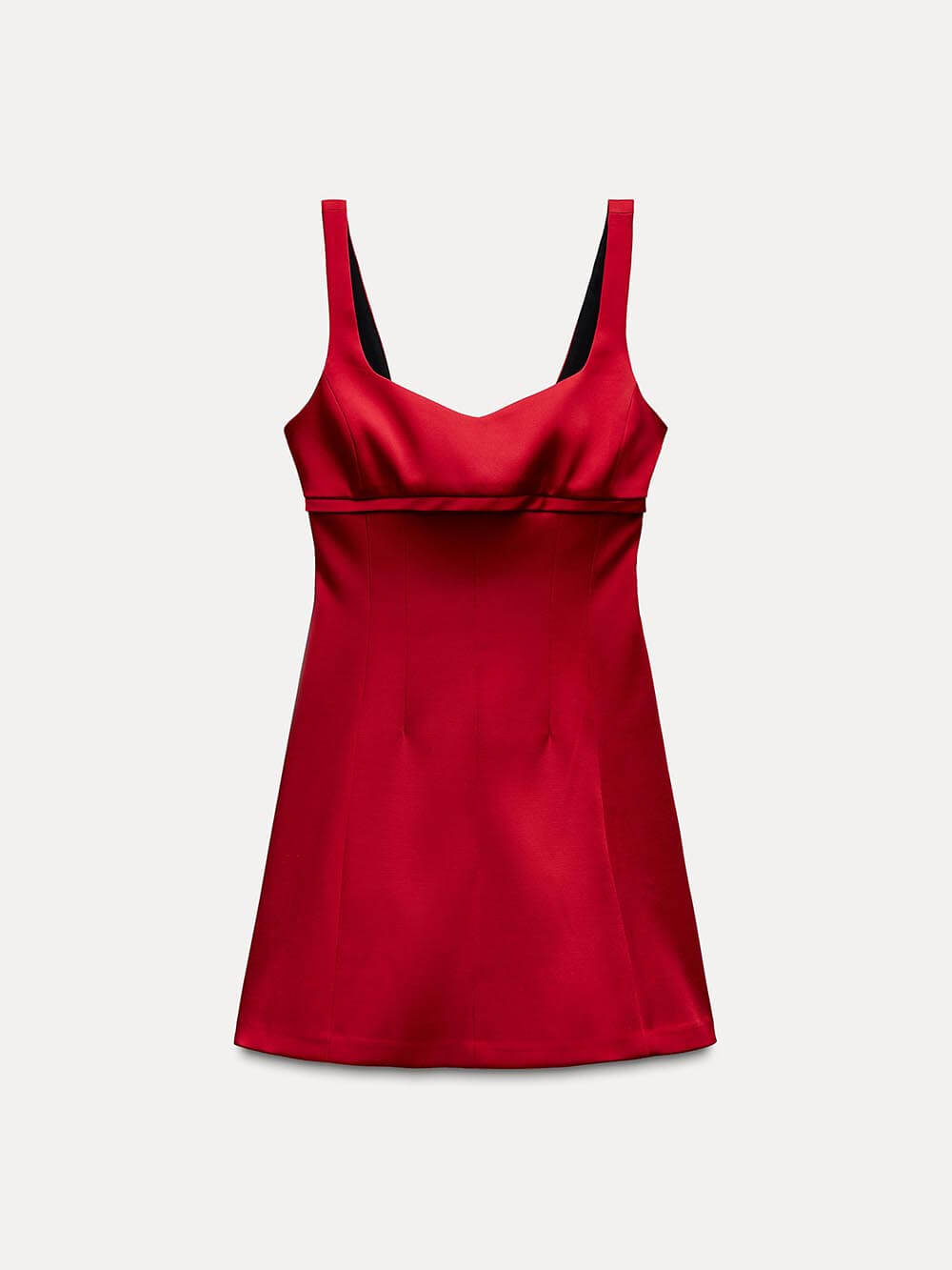 Red Strapless A-Line Mini Dress