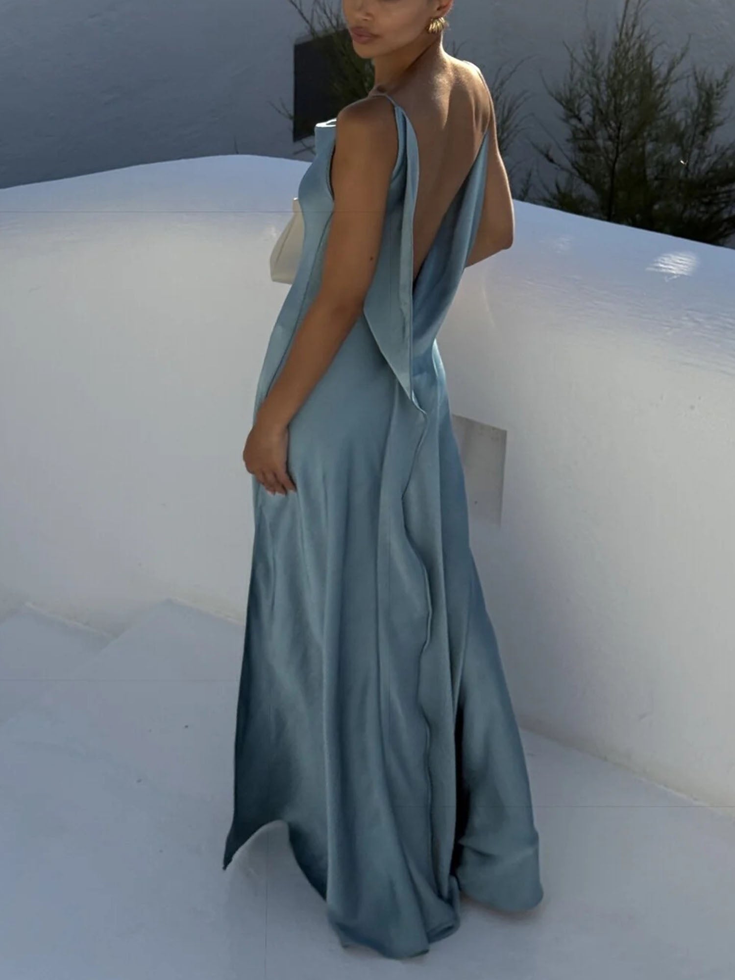 Elegant Bordeaux Maxi Dress