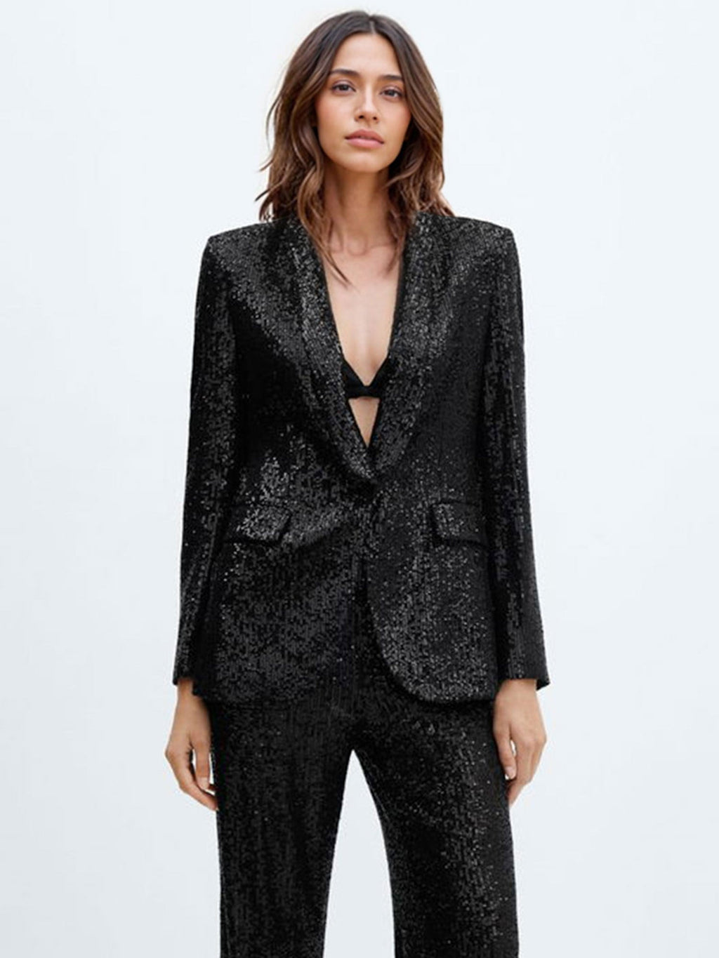 Metallic Sequin Blazer