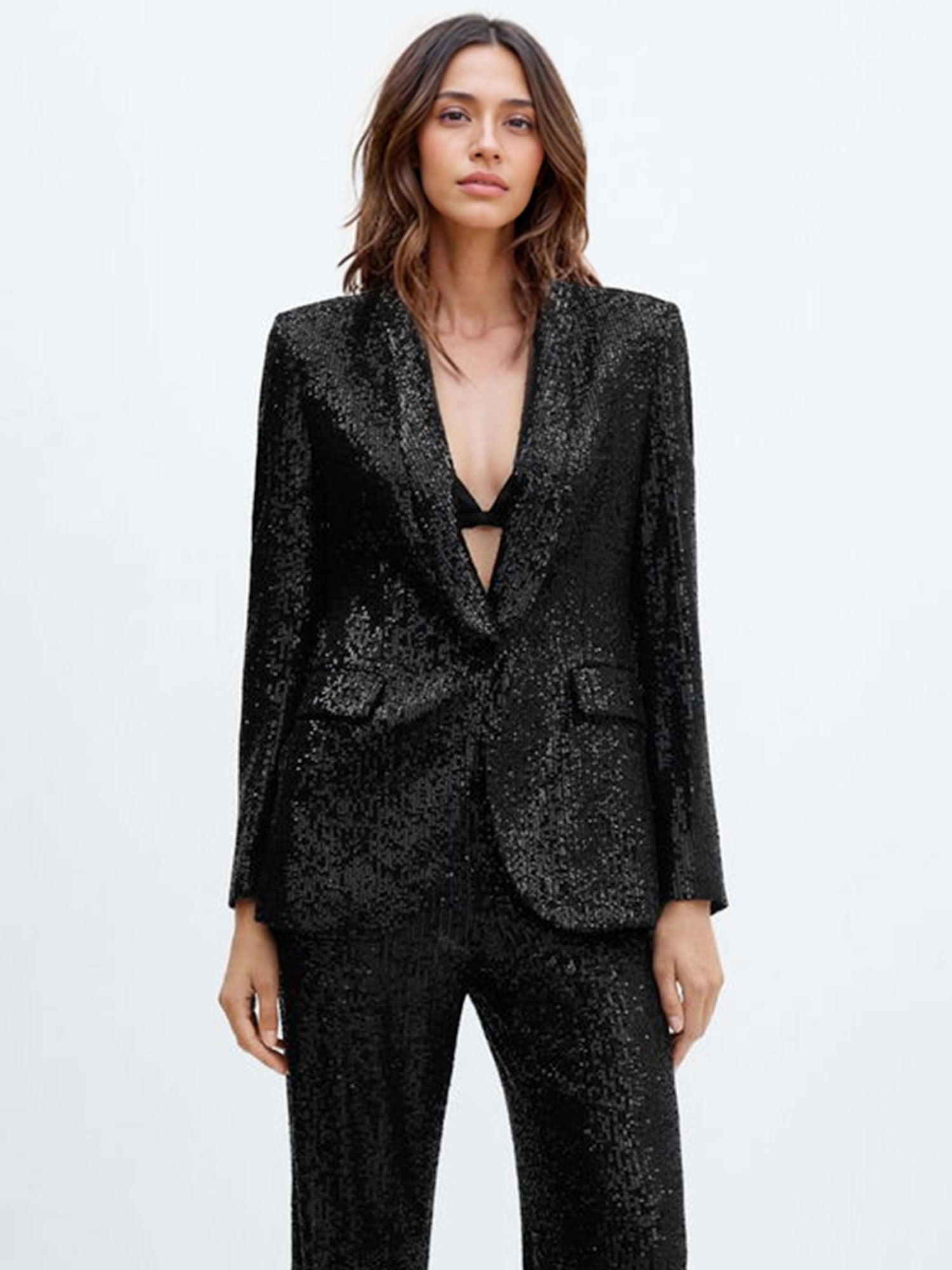 Metallic Sequin Blazer