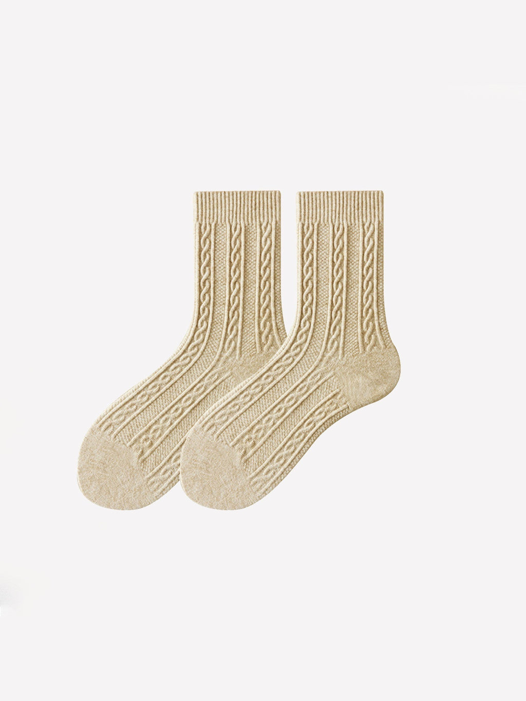 Chunky Knit Cable Socks(2-Pack)
