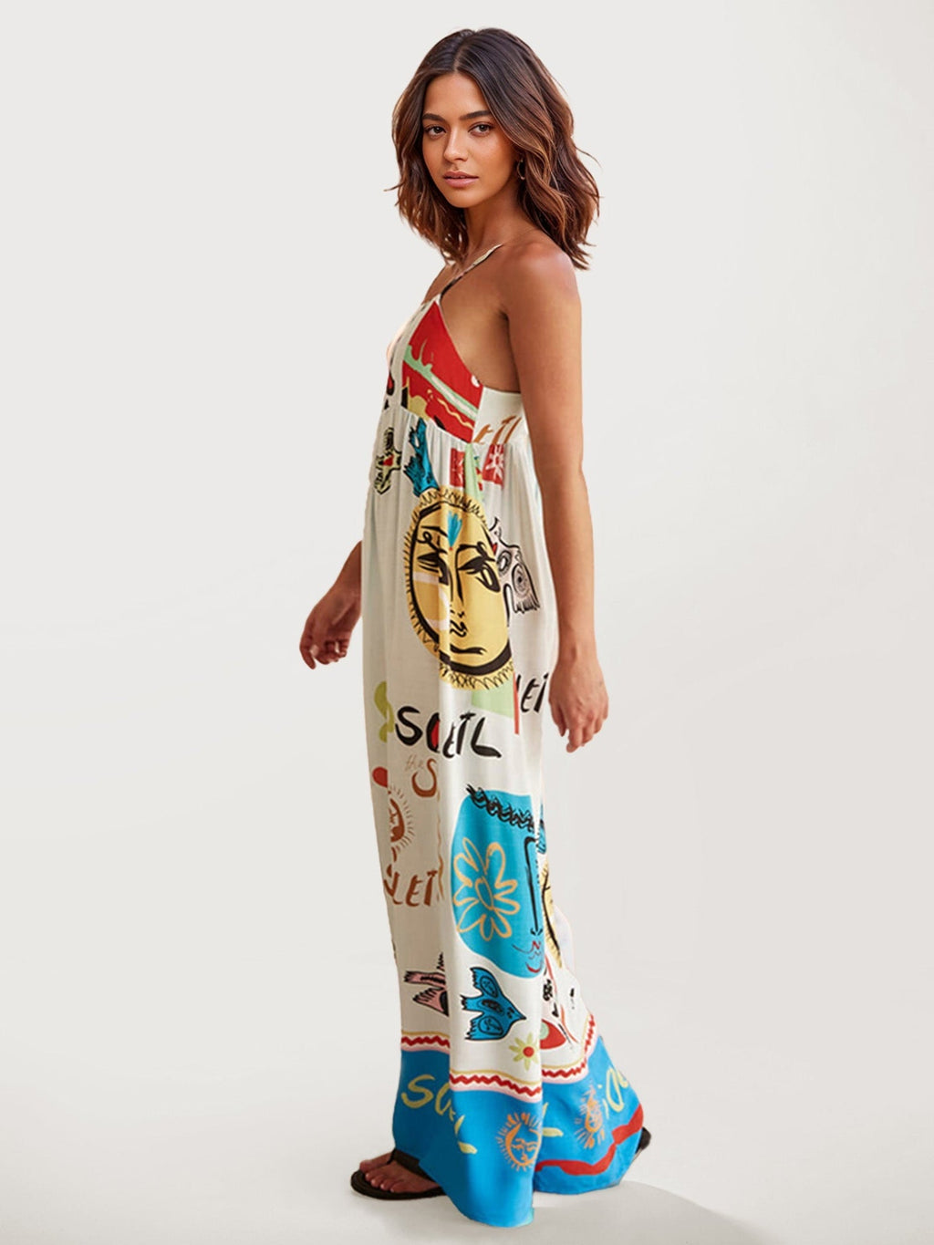 Printed Boho Maxi Dress