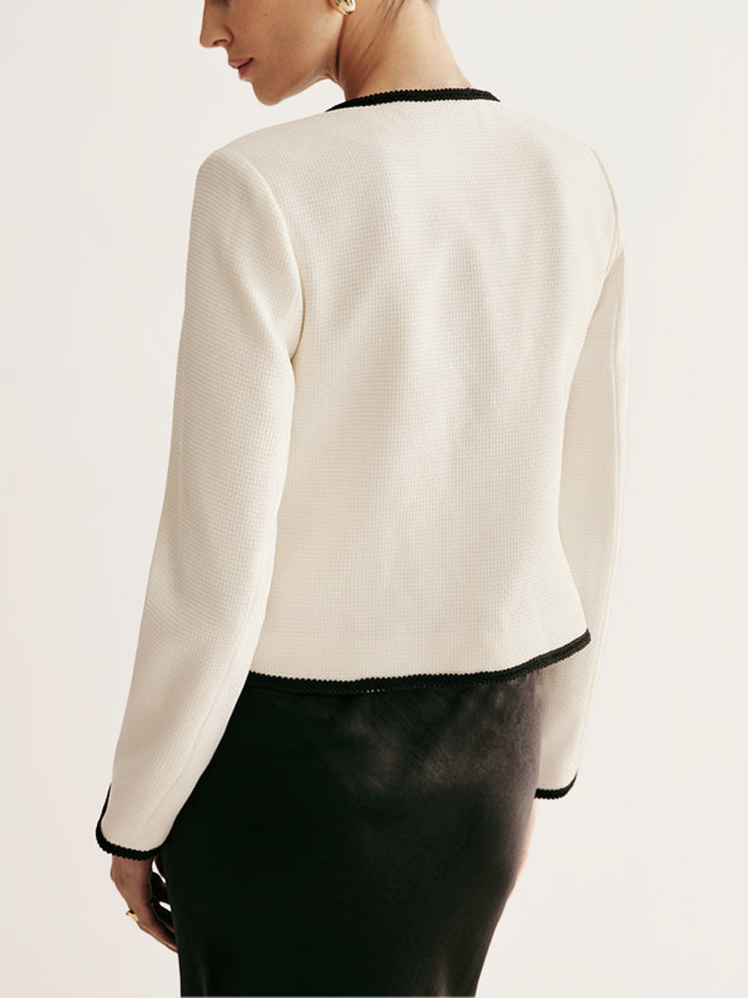 Ivory Bow-Tie Blazer