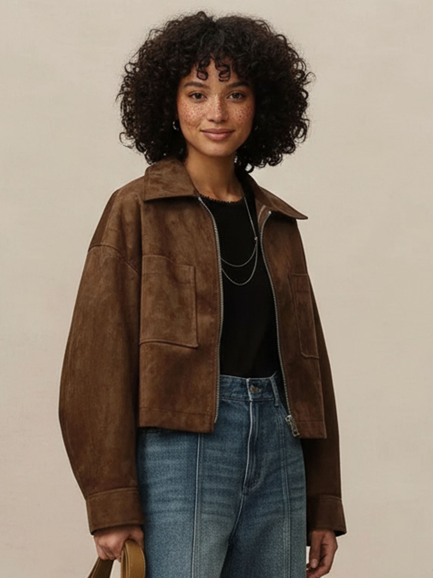Zipper Blazer Jacket Tailored Edge
