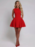Flared Eclipse Mini Dress