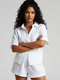 Short Sleeve Shirt Shorts Set Casual Euro Flow