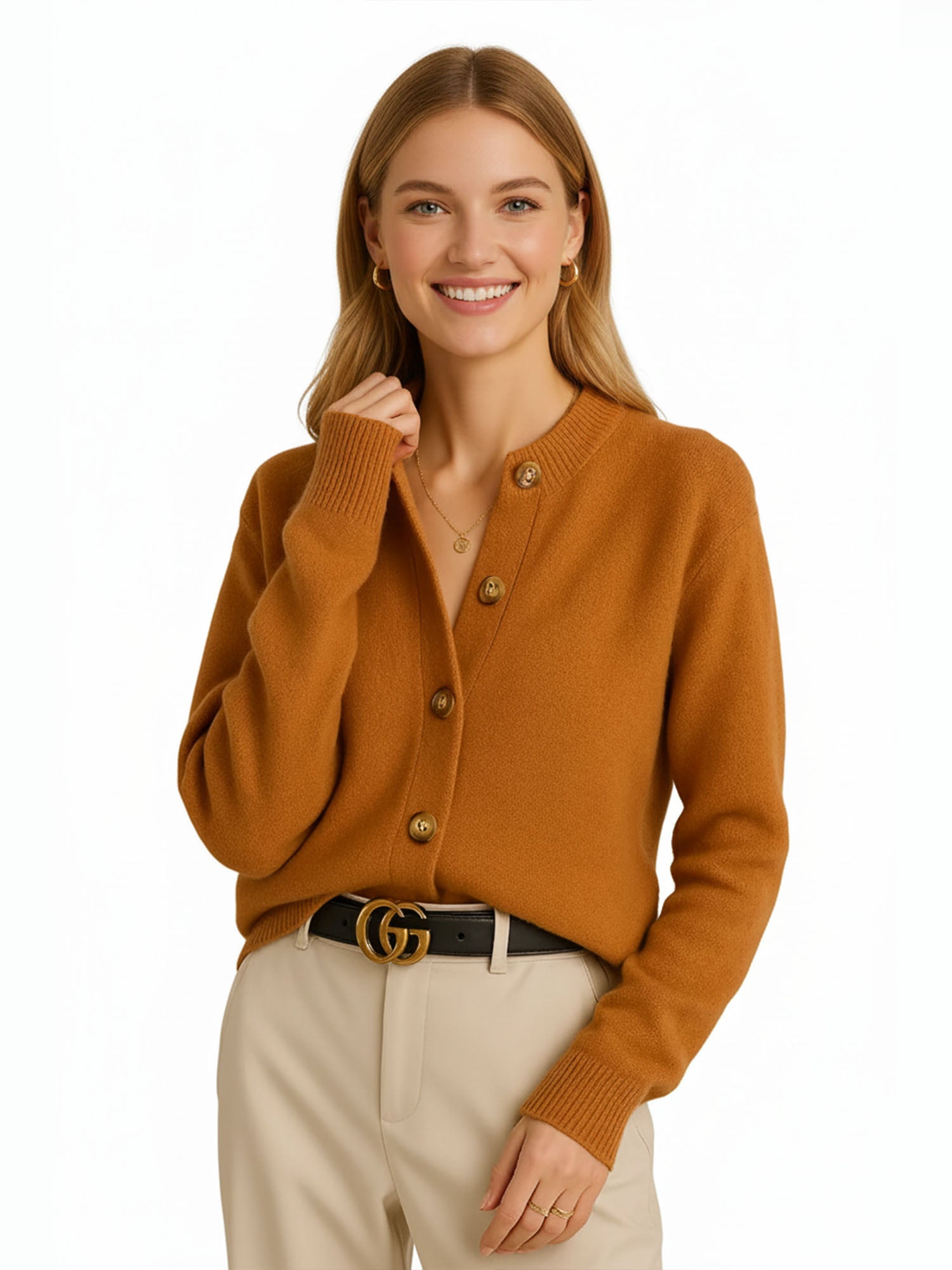 Retro Knit Button Cardigan