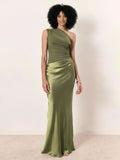 Green Bold Maxi Dress Party Elegance