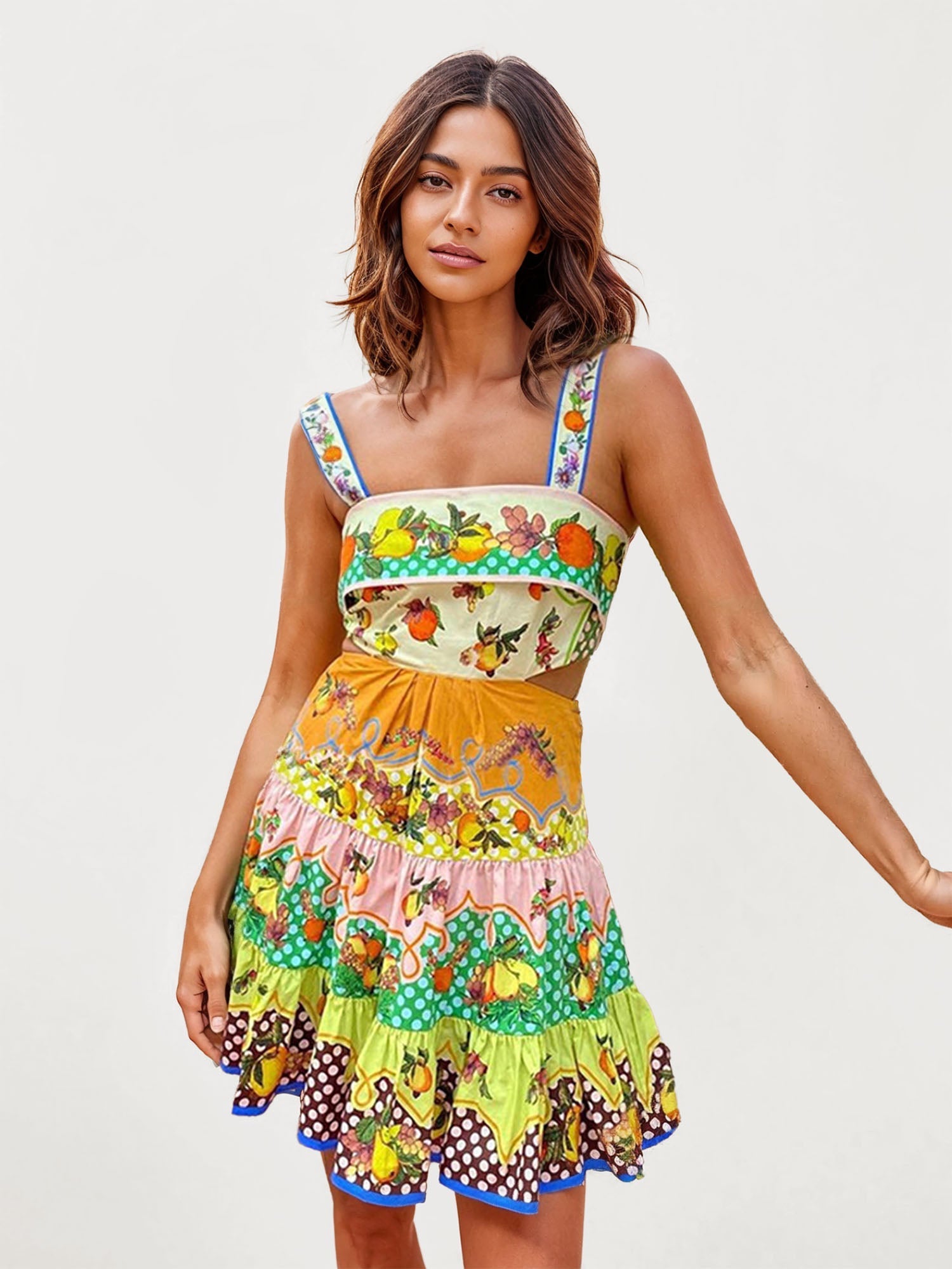 Floral Strapless Mini Dress
