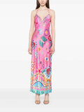 Psychedelic Bloom Printed Maxi Dress