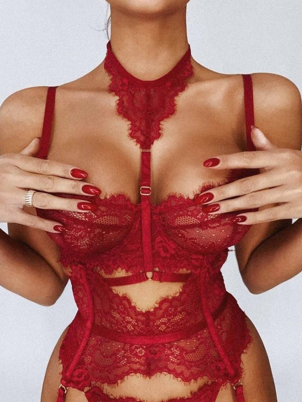 Liana Red Lingerie Set