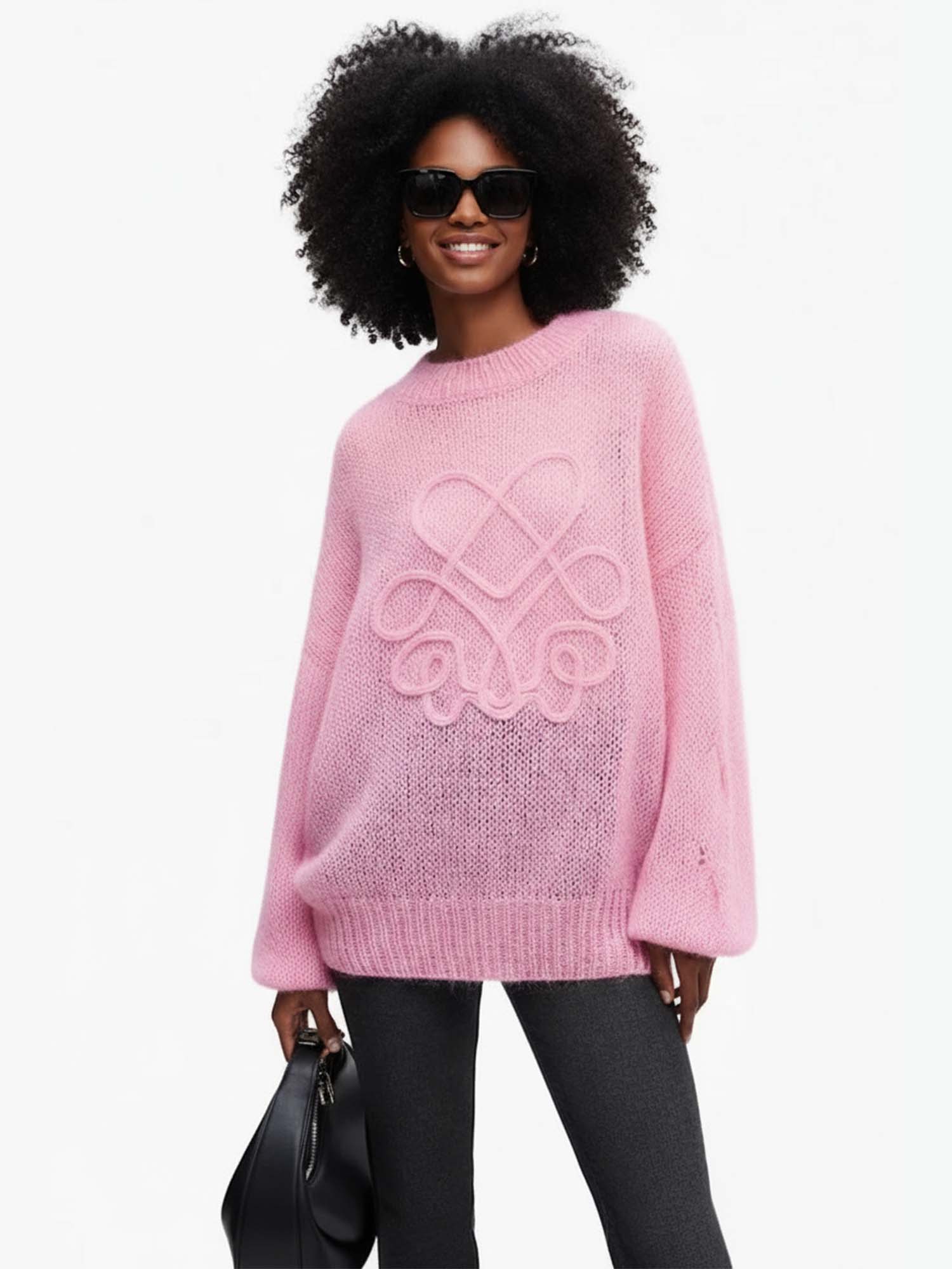 Pinl Plaid Harmony Sweater