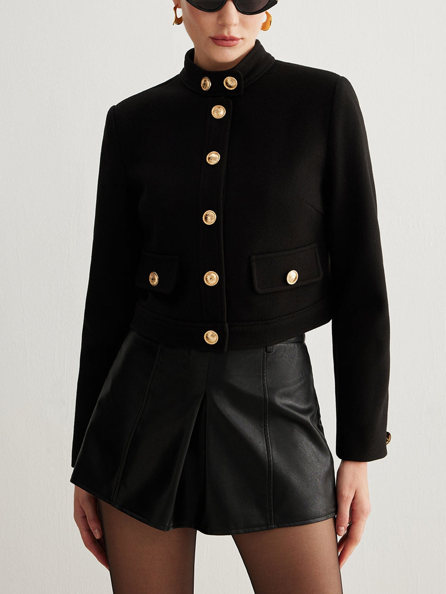 Cropped Military-Inspired Jacket