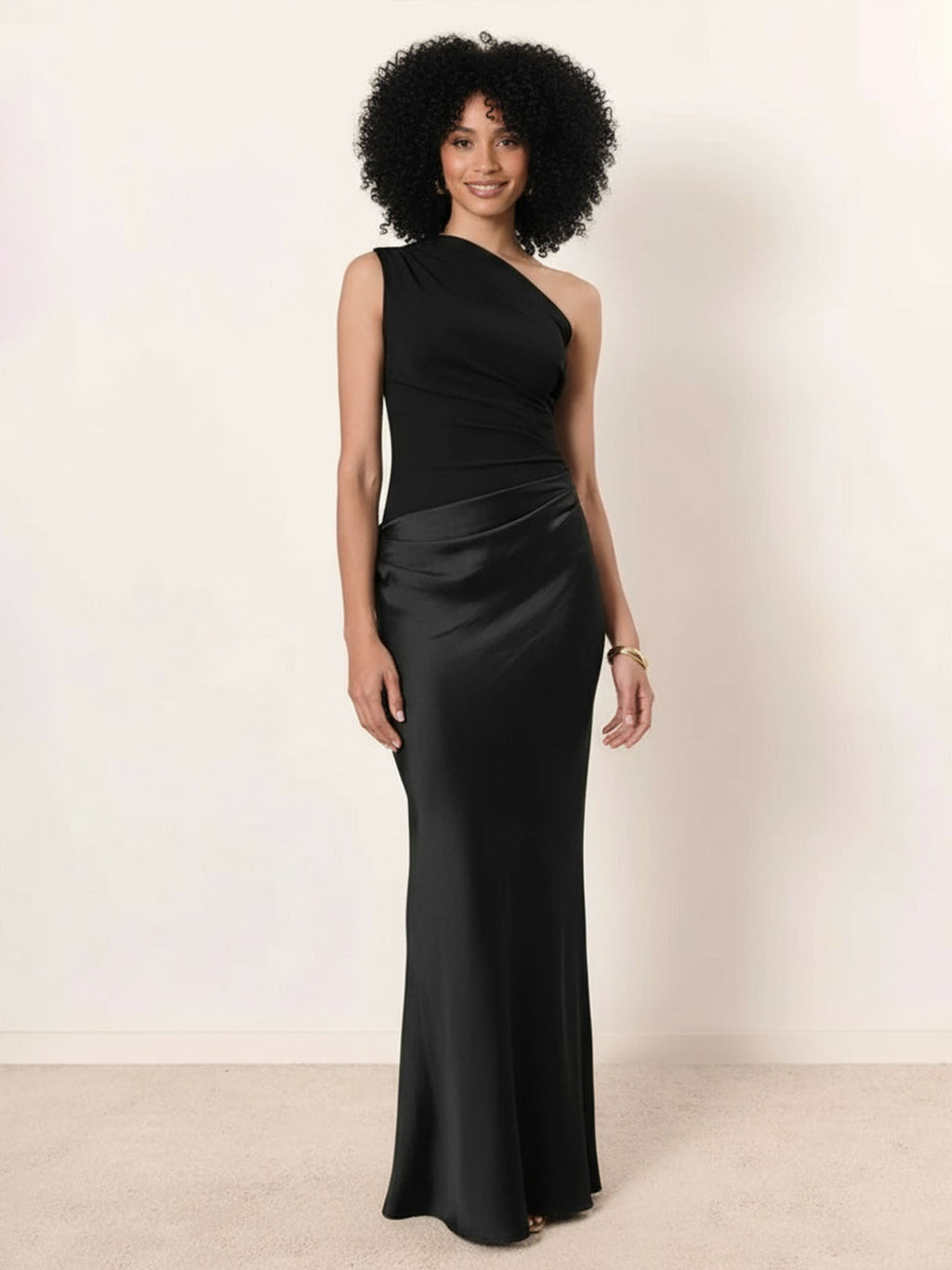 Black Bold Maxi Dress Party Elegance