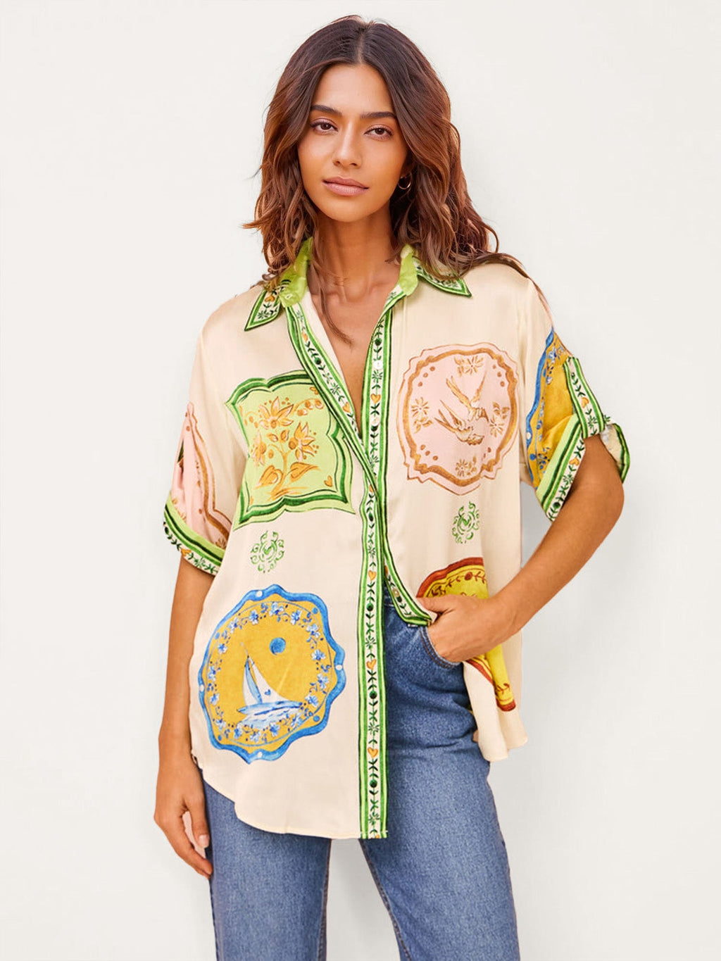 Vintage Tapestry Print Two-Piece Set
