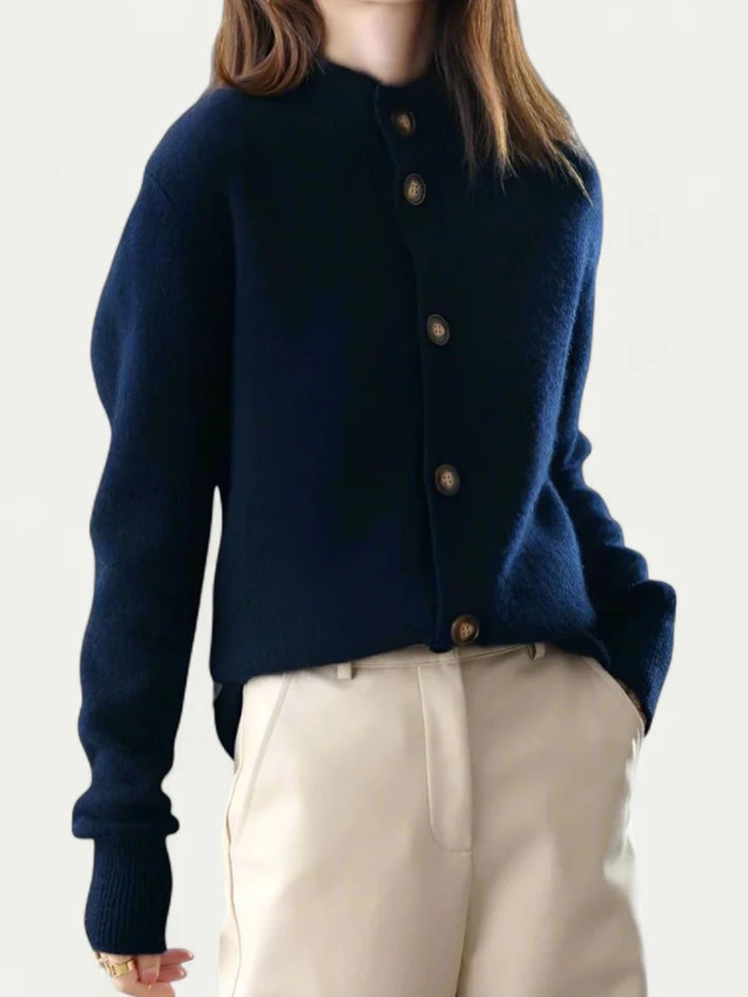 Retro Knit Button Cardigan