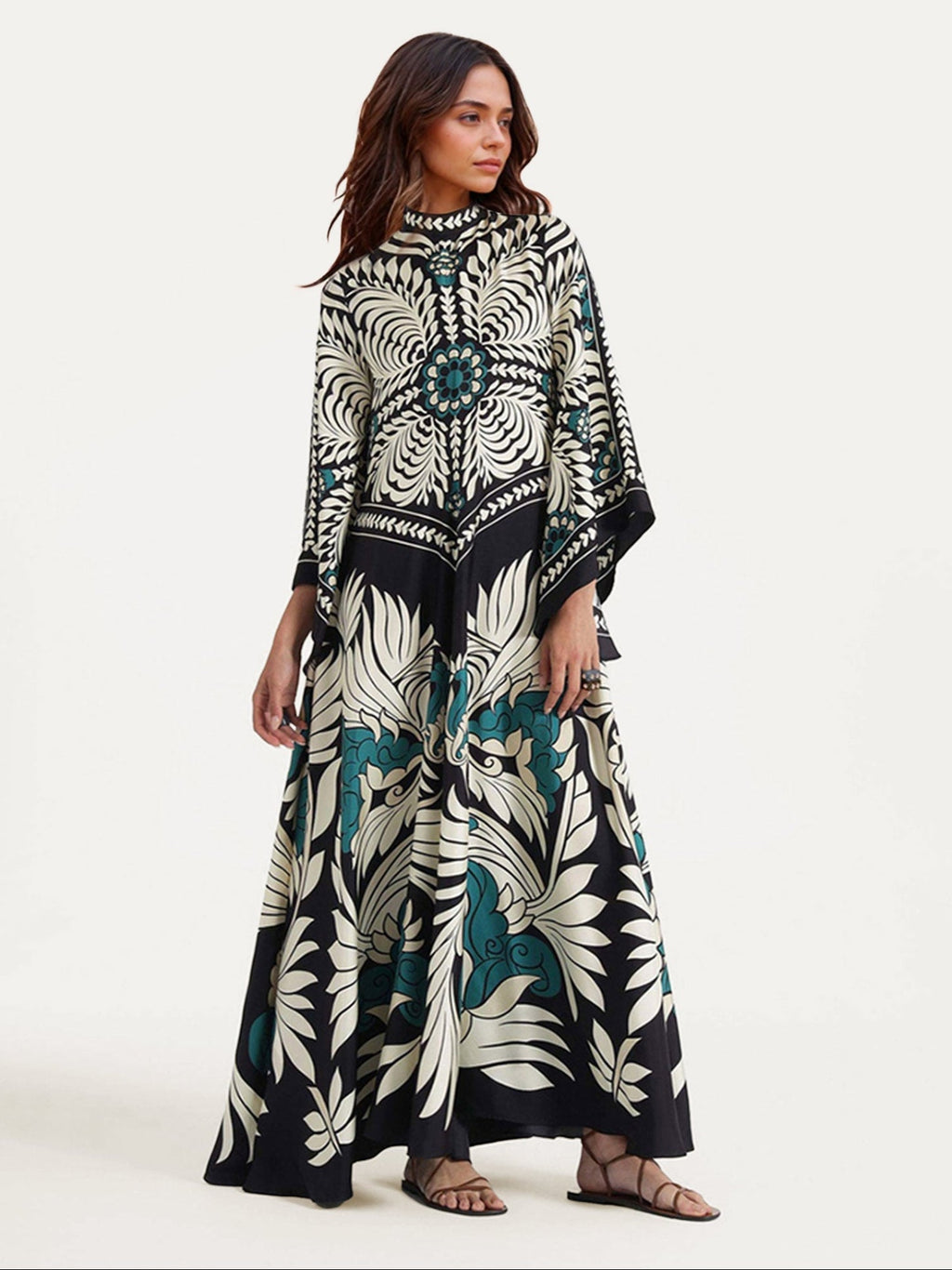 Tropical Print Long Dress