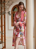 Cartoon Leopard Print Robe