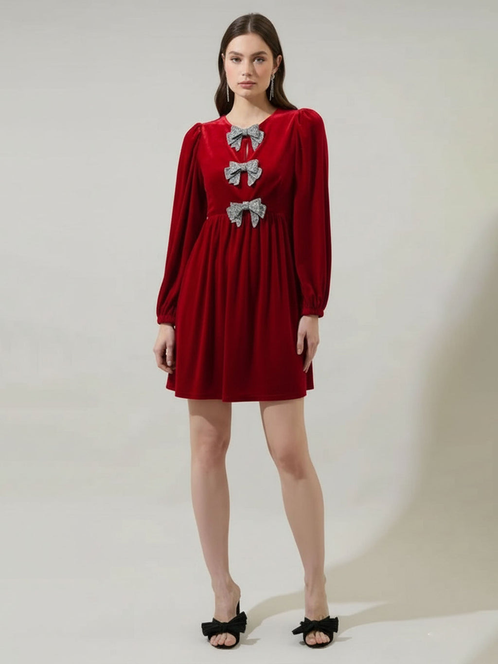 Bowed Reverie Mini Dress