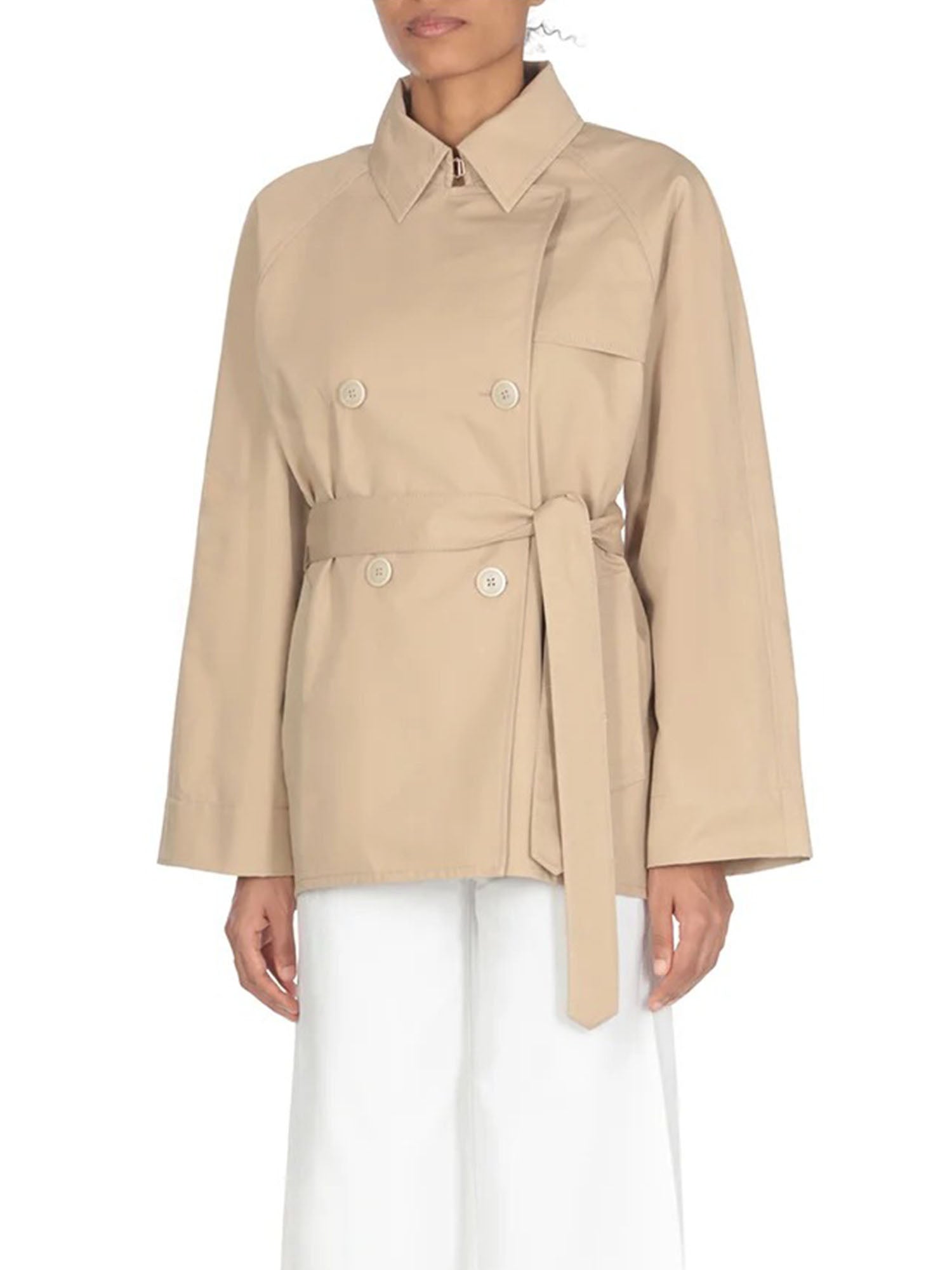 Belted Khaki Trench Jacket