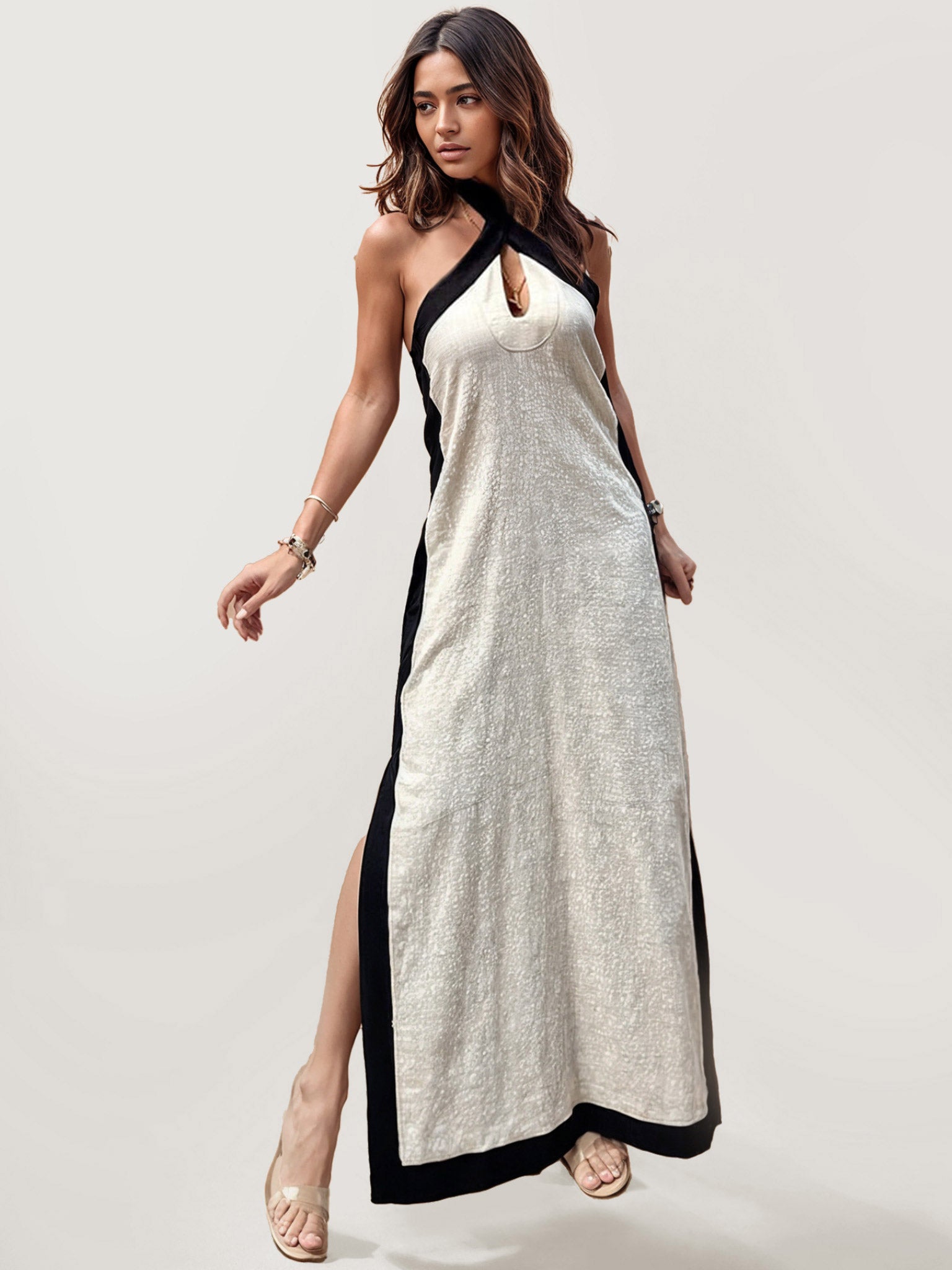 Color Block Maxi Dress