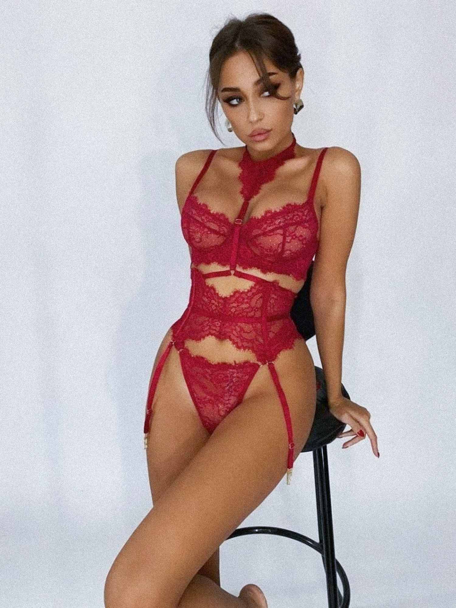 Liana Red Lingerie Set