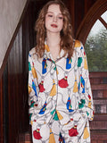 Multicolor Tassel Pattern Pajama Set