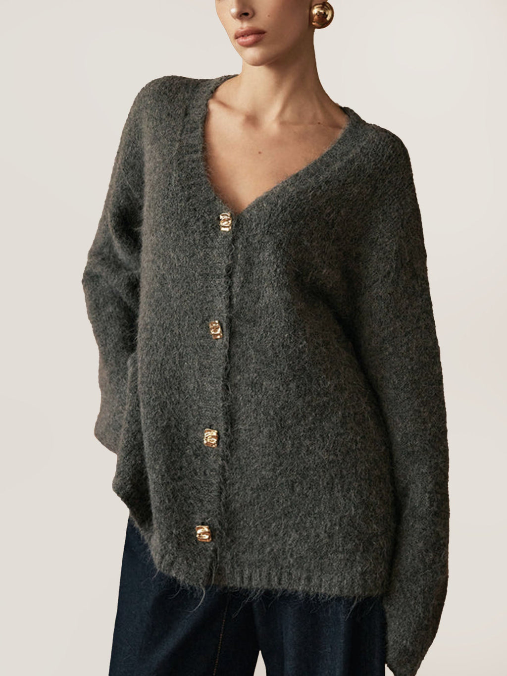 Button-Down Knit Cardigan