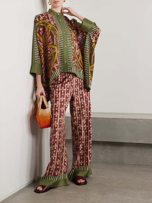 Bohemian Graphic Oversized Shirt