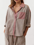 Plaid Pajama Set with Cozy Fit