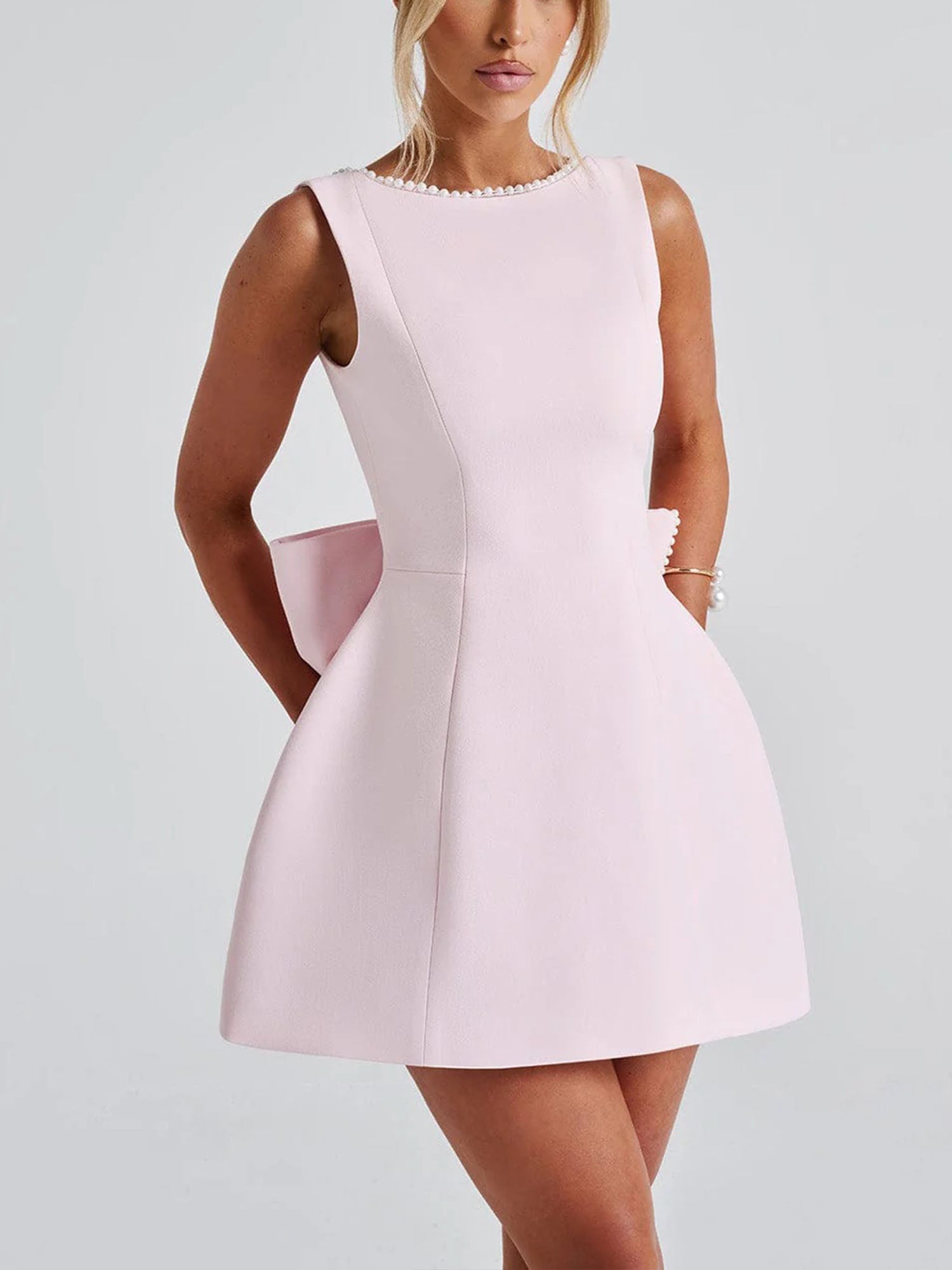 Pink Classic Mini Dress Gala Serenity