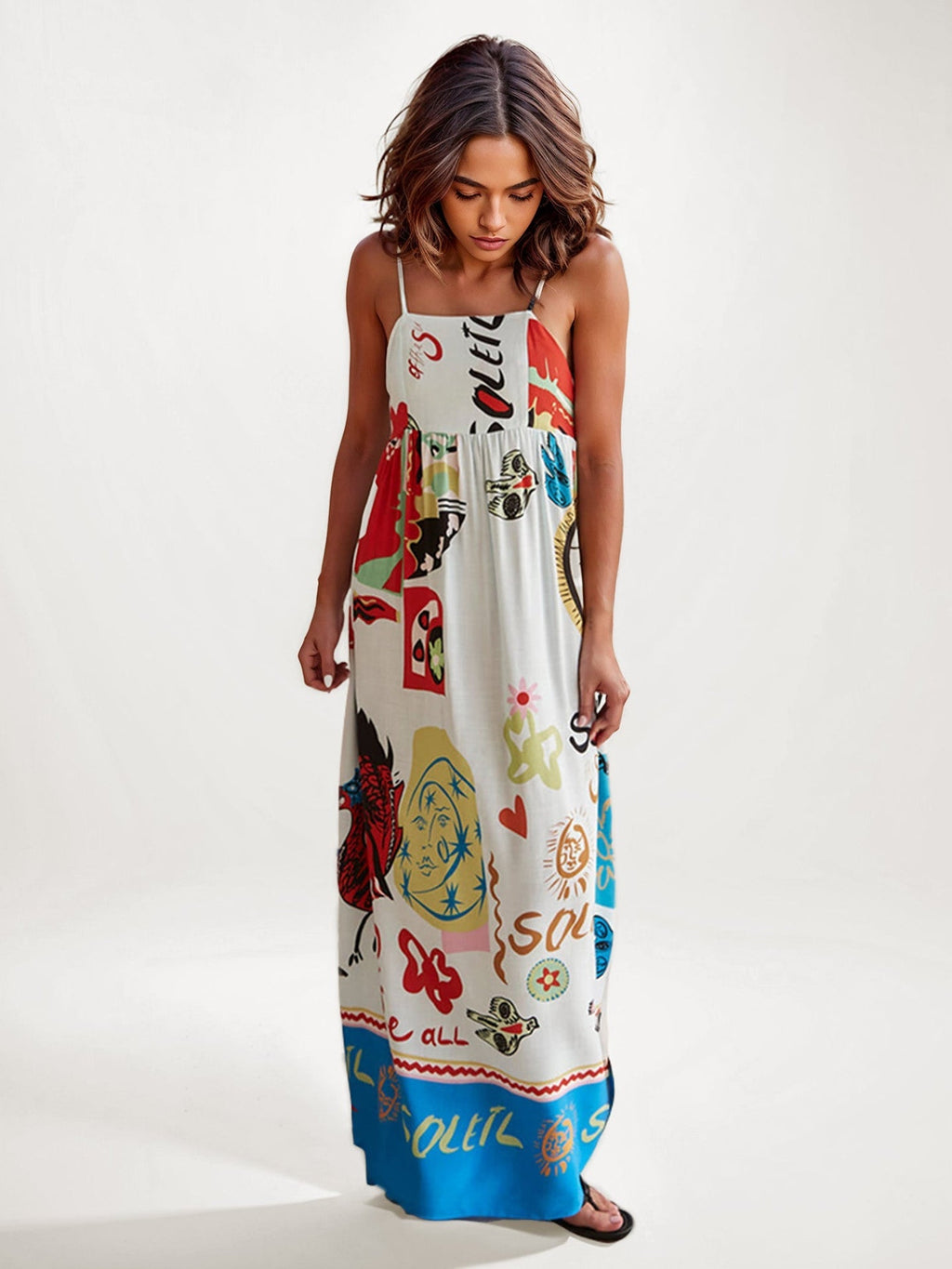 Printed Boho Maxi Dress