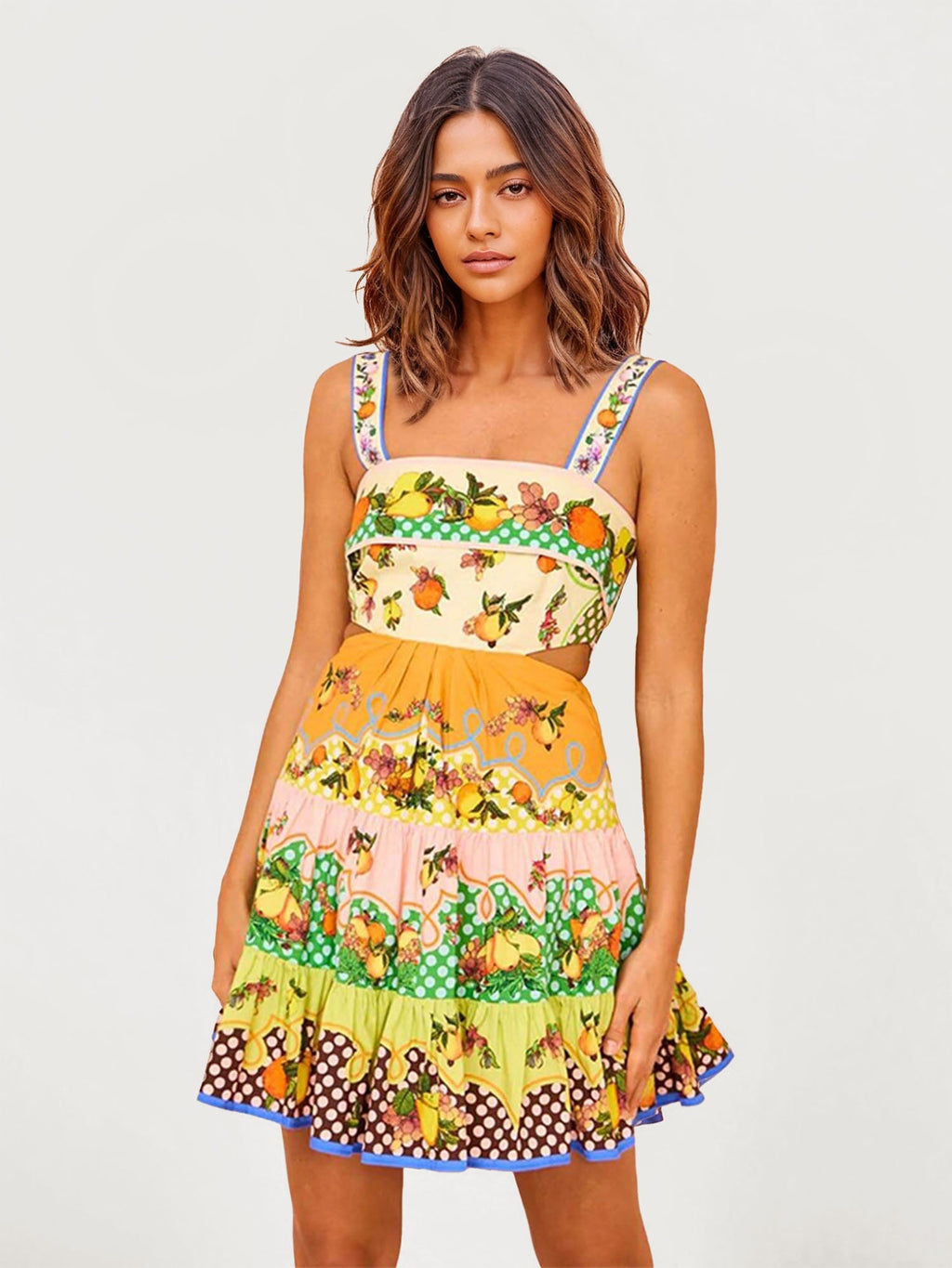 Floral Strapless Mini Dress