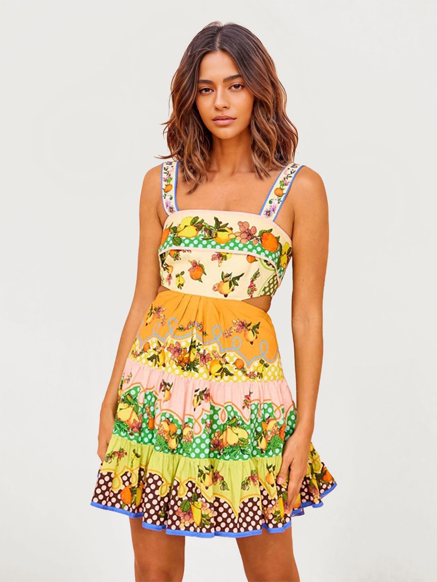 Floral Strapless Mini Dress