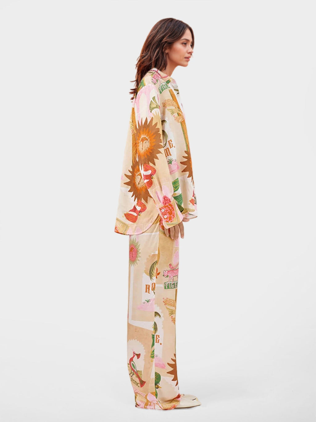 Tiger Print Oversized Shirt