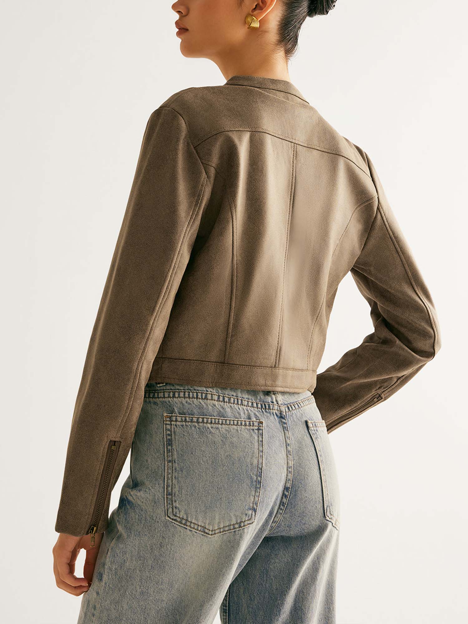 Cropped Leather Jacket