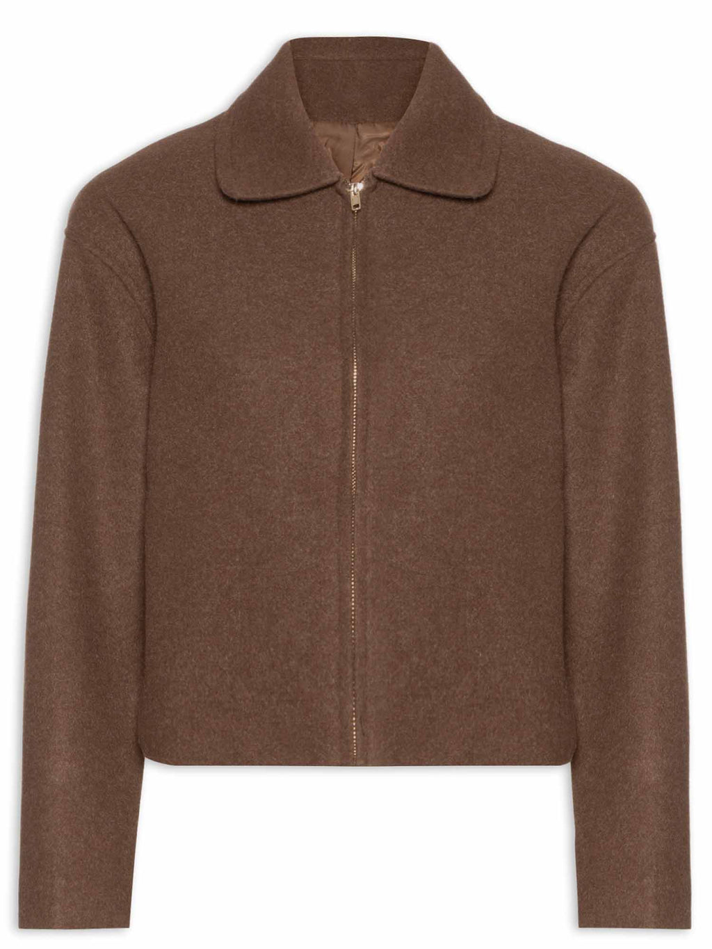 Cropped Wool-Blend Jacket
