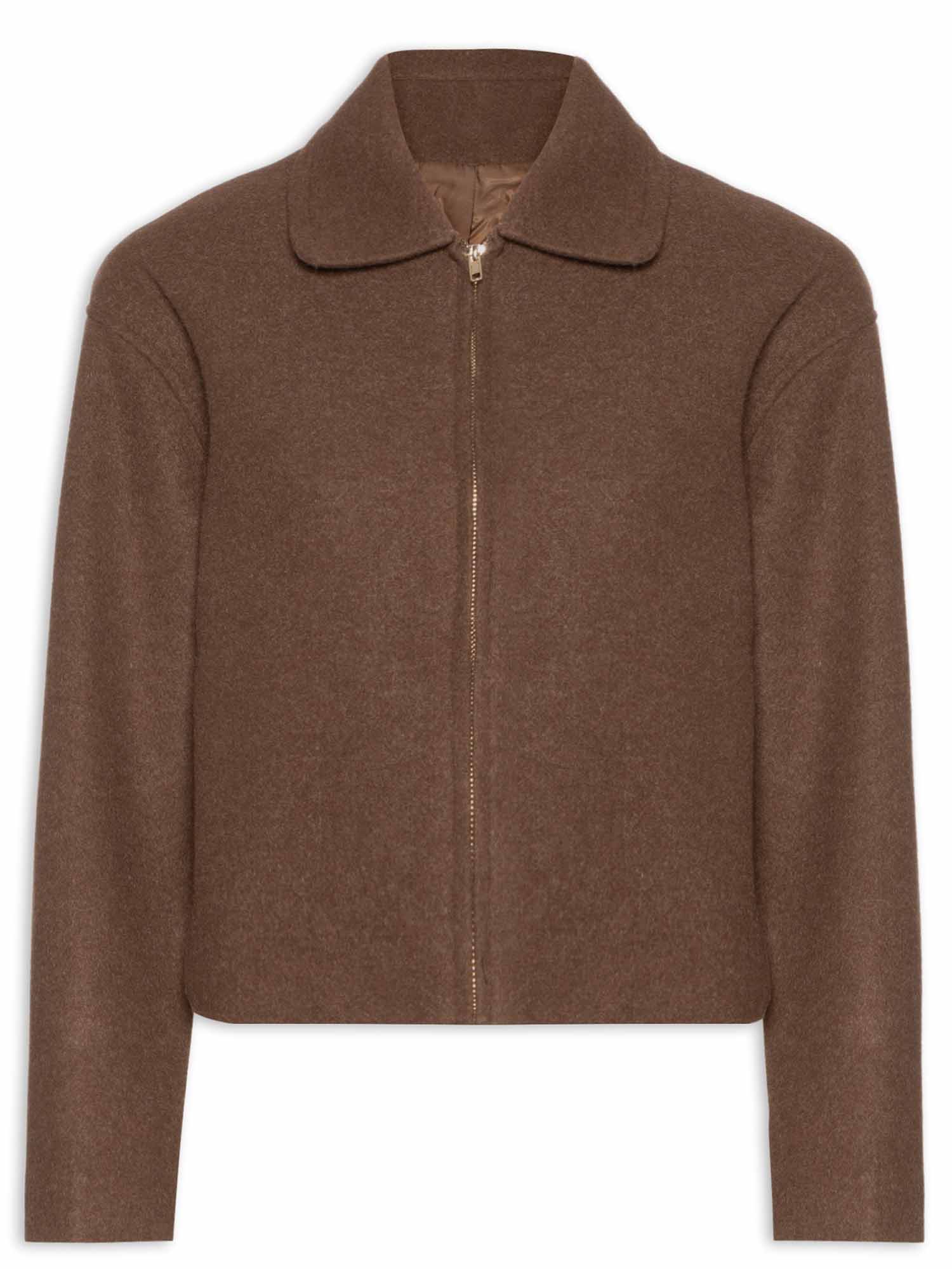 Cropped Wool-Blend Jacket