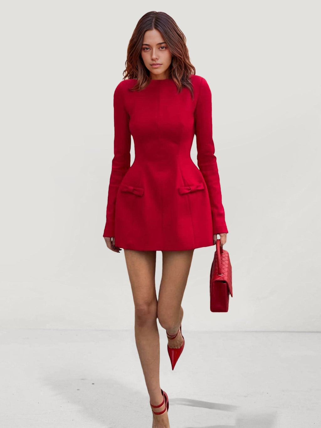 Puff Sleeve Tailored Mini Dress