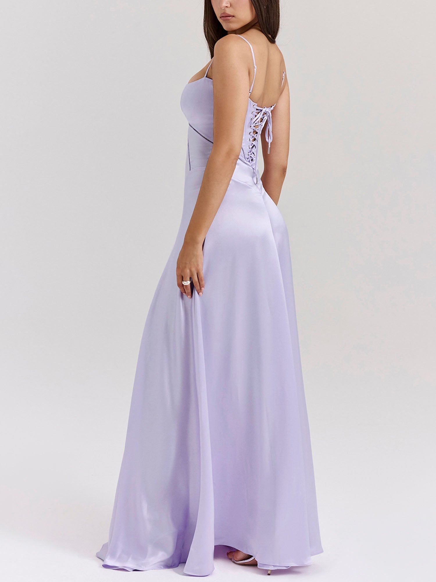 Purple Spaghetti Strap Maxi Dress