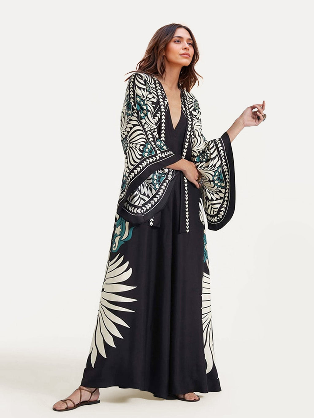 Tropical Print Long Dress