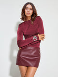 Ruched Long Sleeve Mini Dress Set