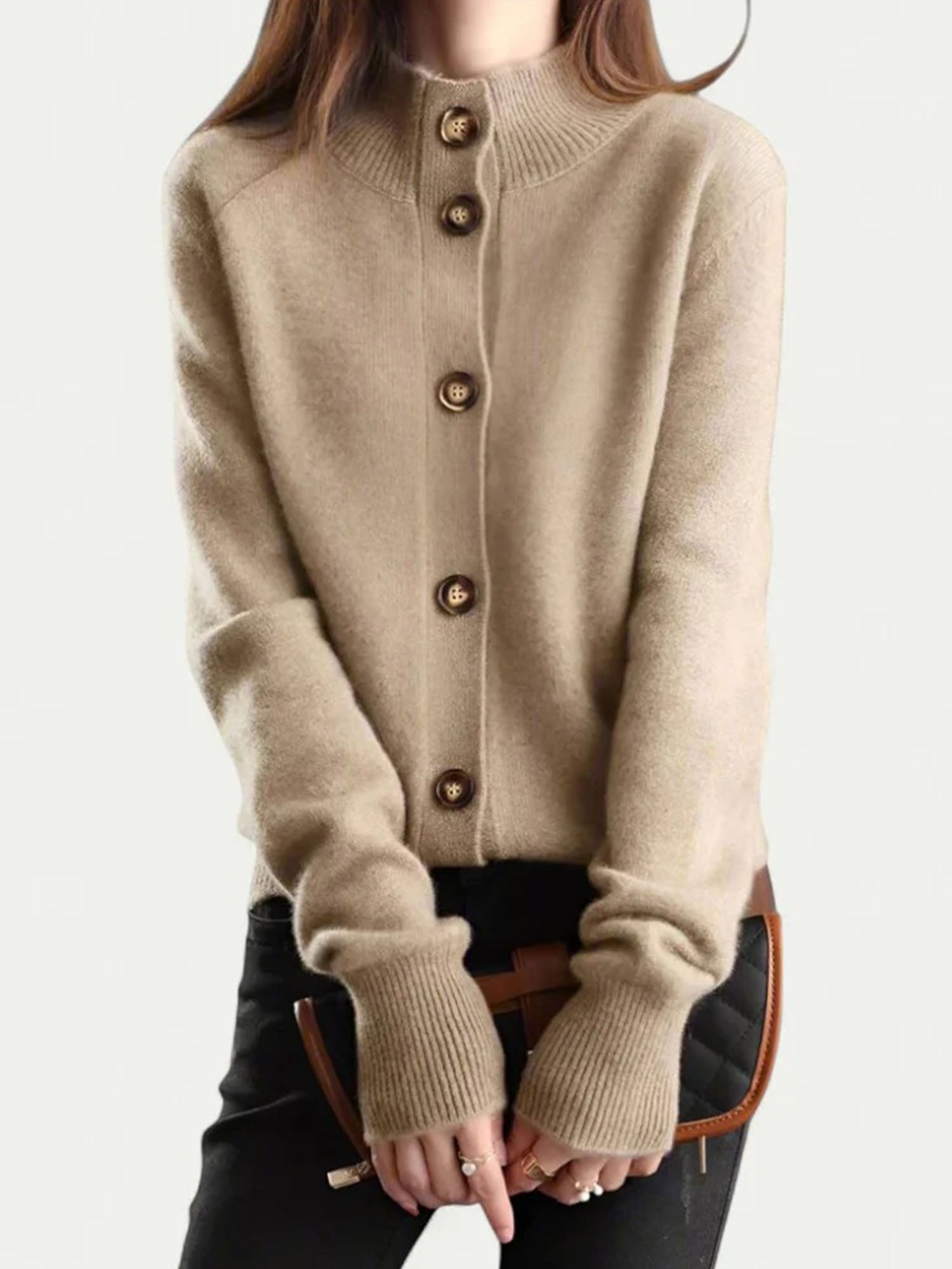 Retro Knit Button Cardigan