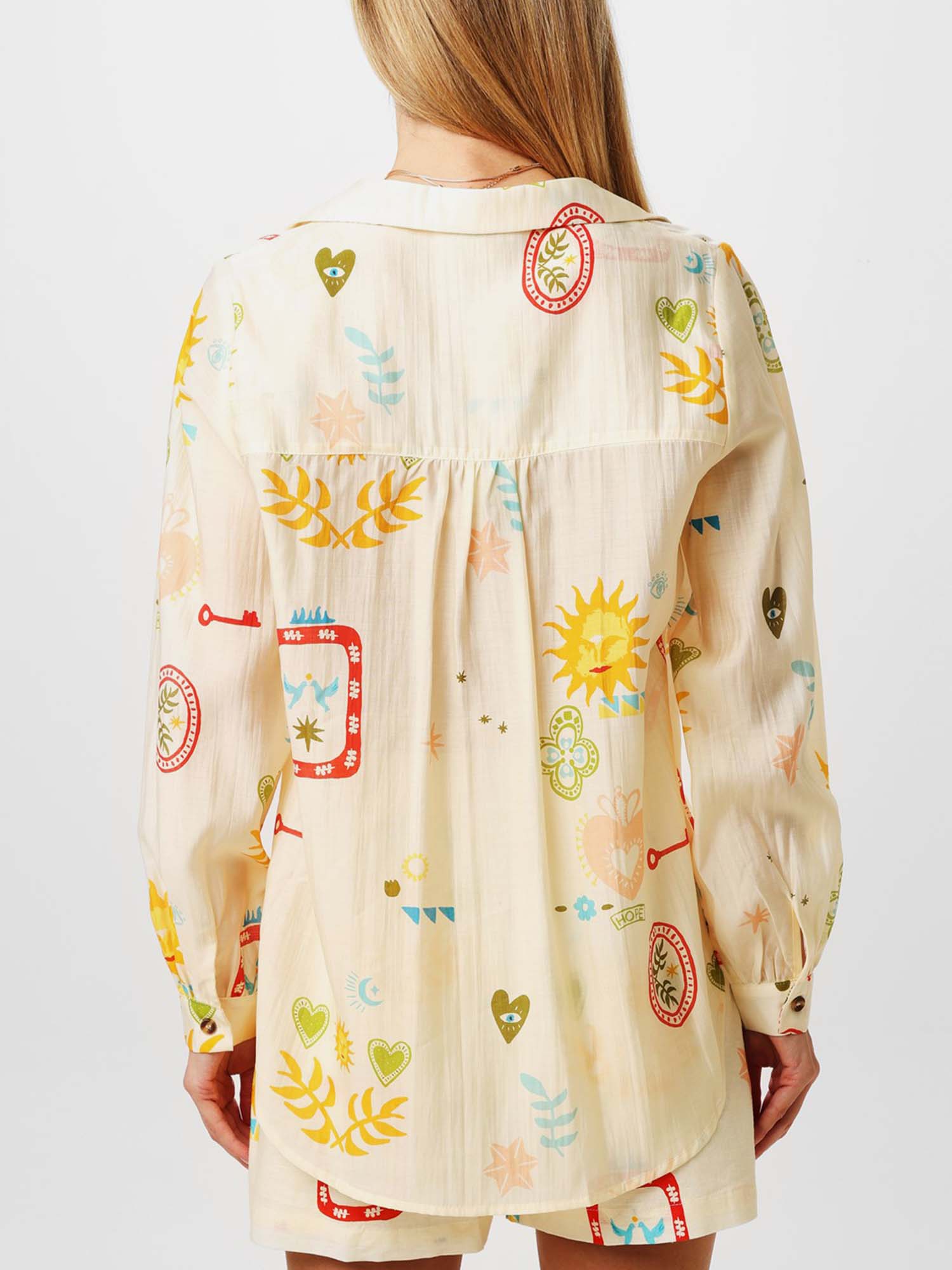 Sunlit Harmony Printed Shirt & Shorts Set