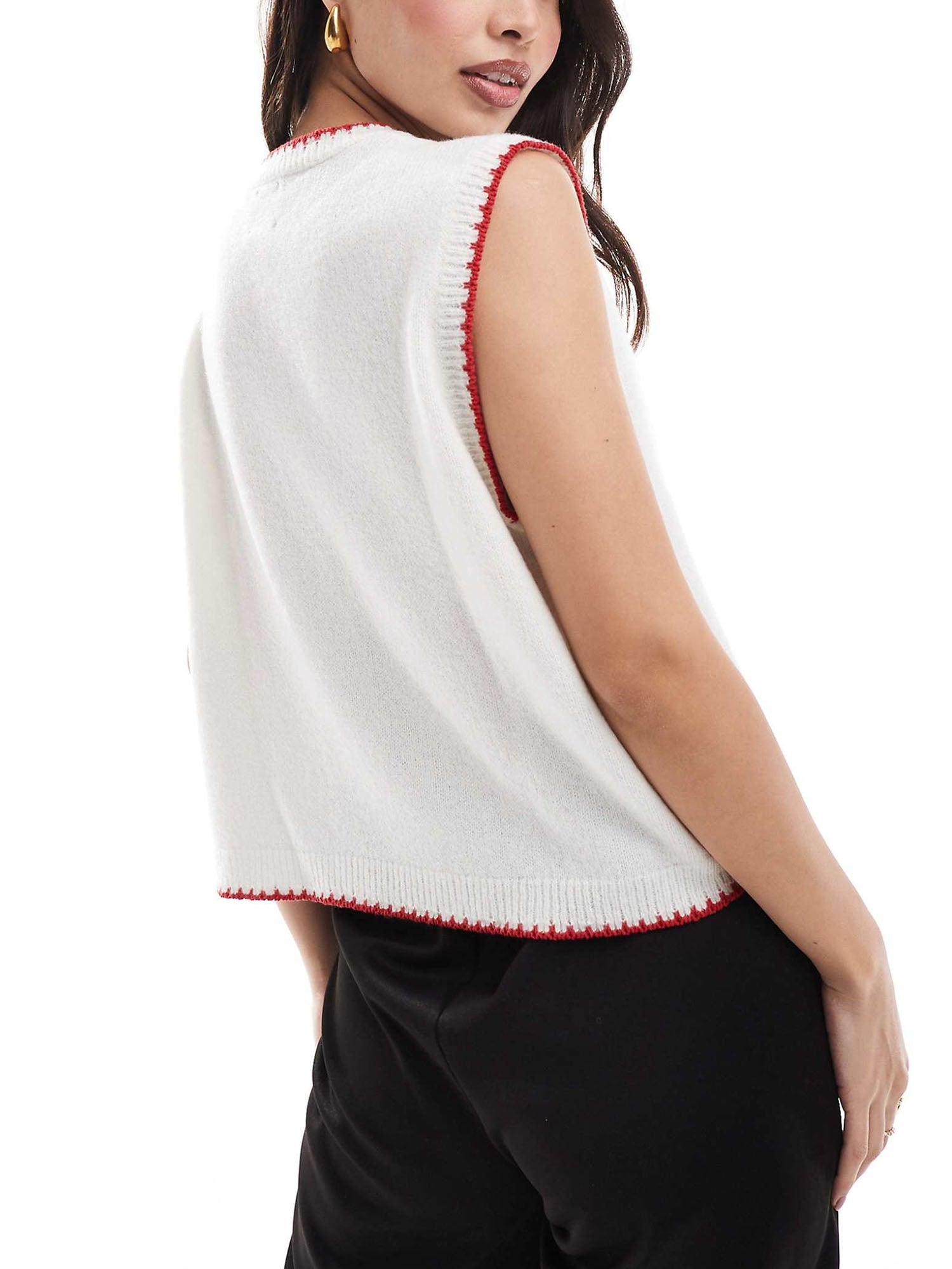 Cherry Pattern Knit Vest