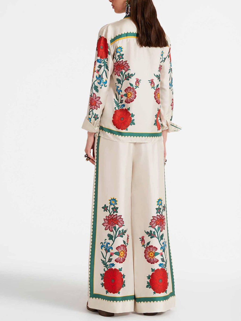 White Blossom Button-Down Shirt