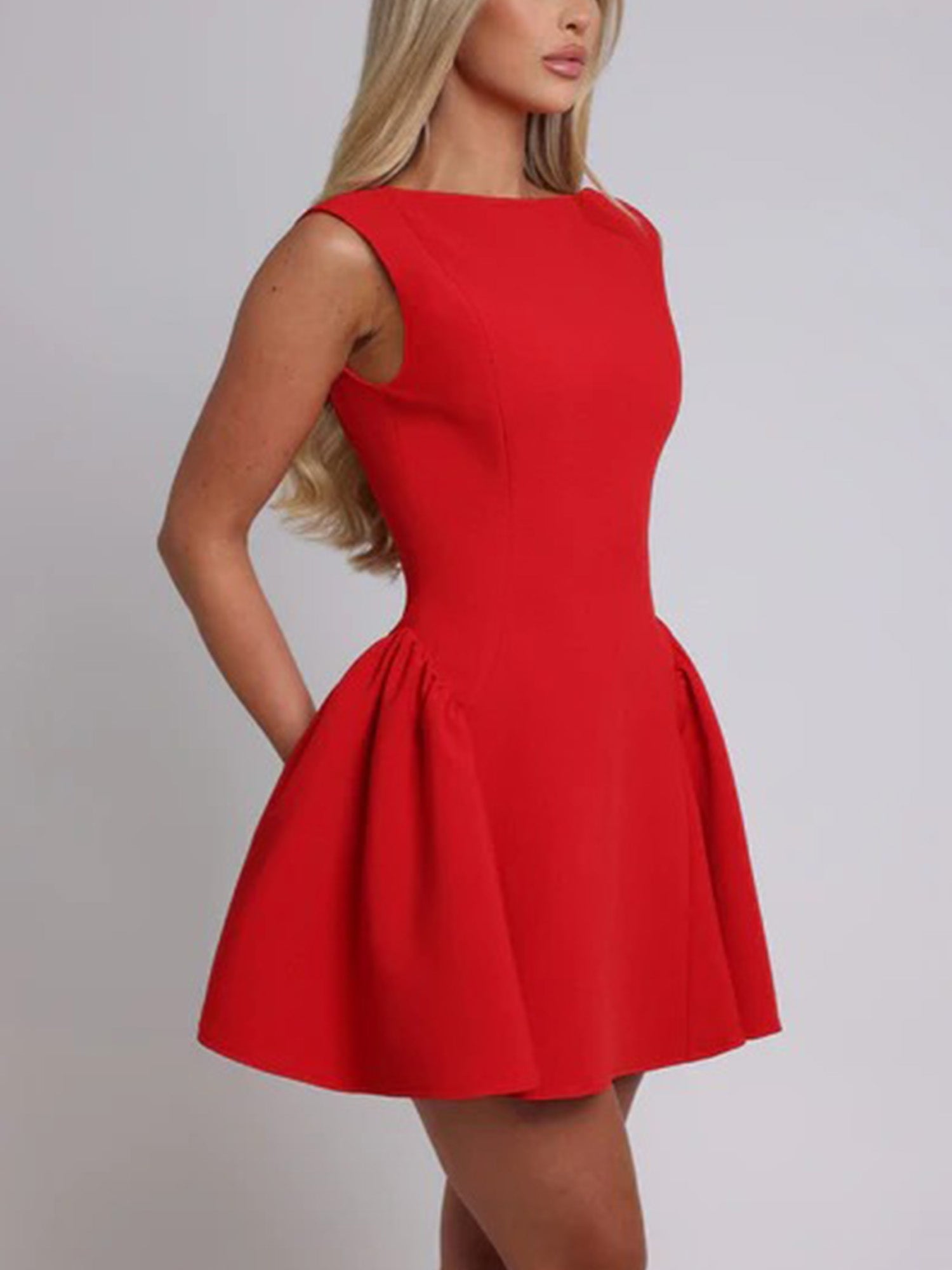 Flared Eclipse Mini Dress