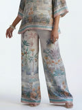 Pastel Oasis Wide-Leg Pants