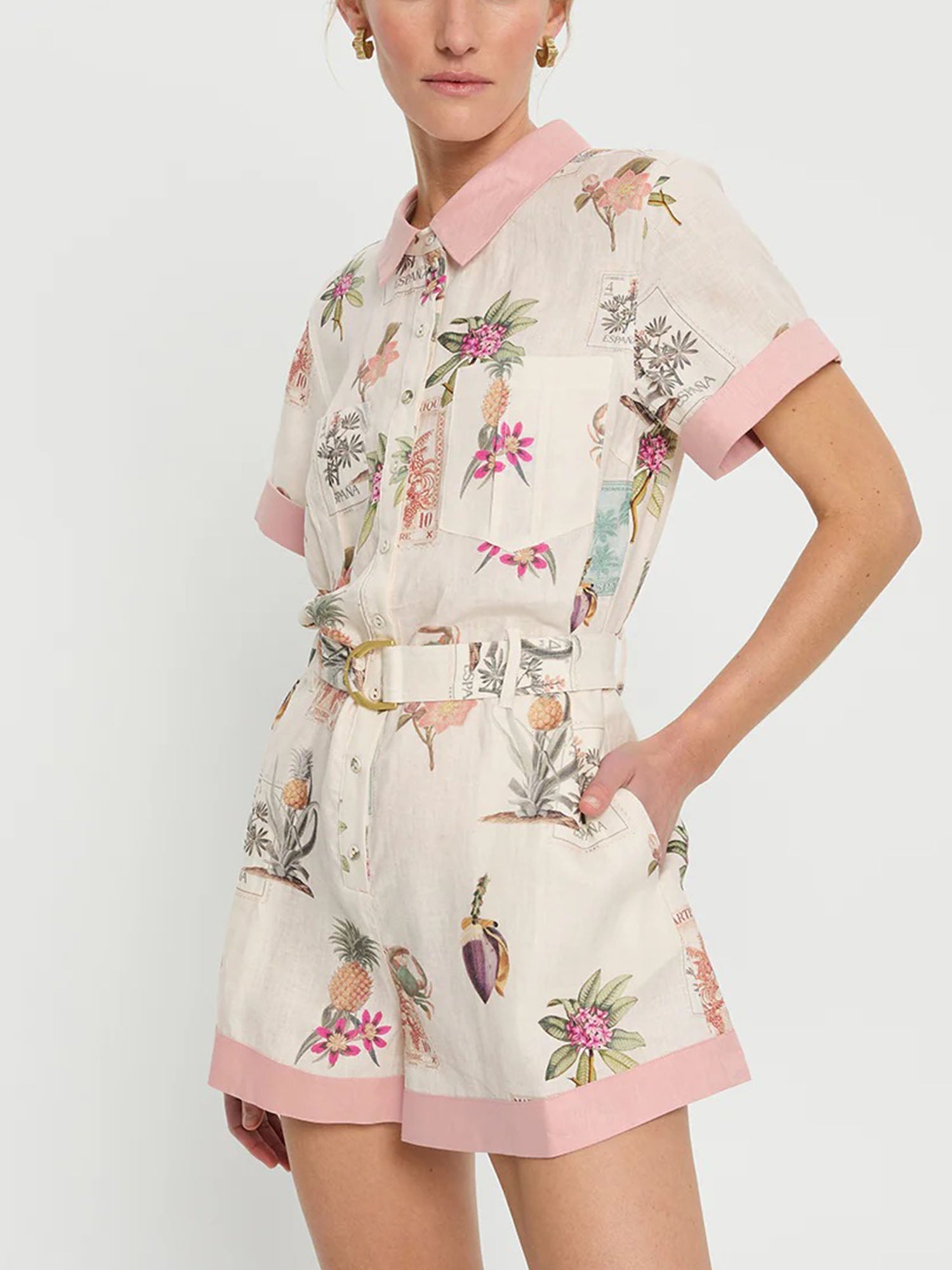 Whimsical Jungle Print Romper