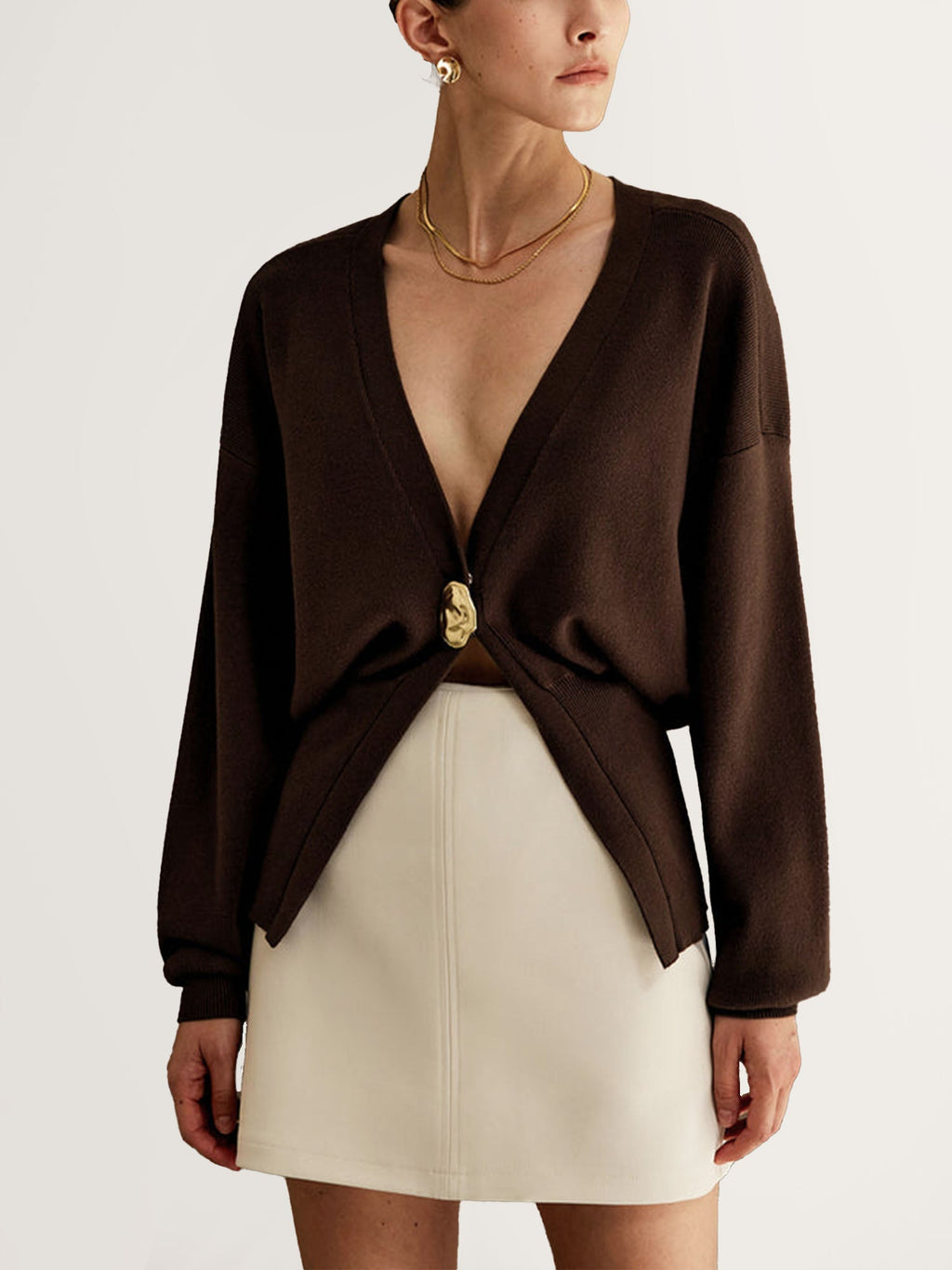 Wrap Front Knitted Cardigan